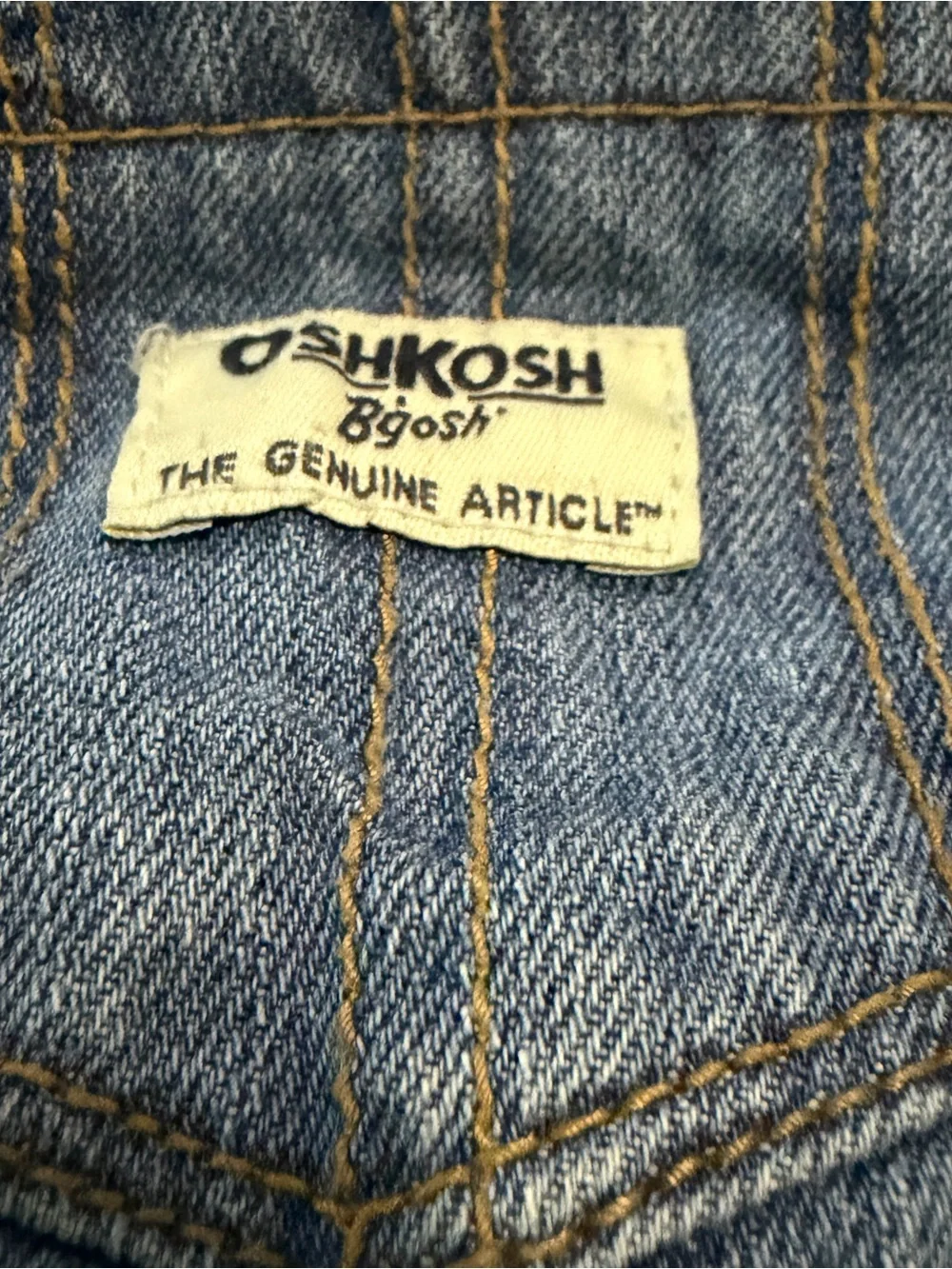 OShKosh B'Gosh Girls 2T Overall Dress Vestbak Denim and Navy Eyelet